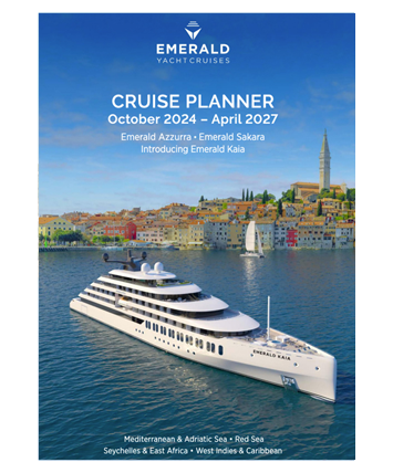 Yacht cruise planner brochure cover 2024 - 2027