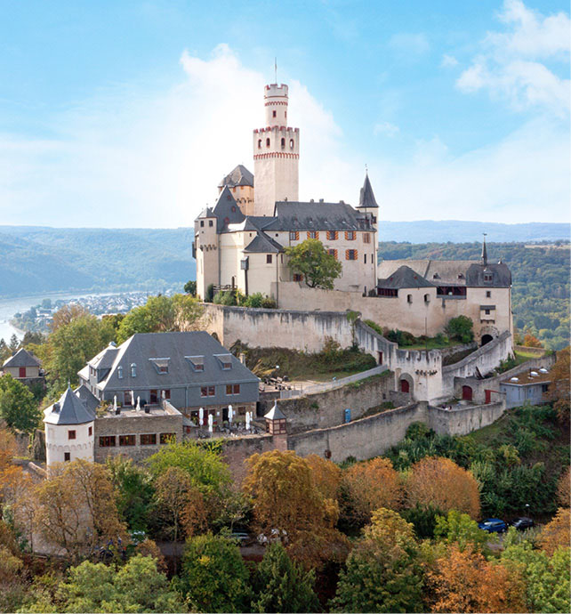 Views of Marksburg Castle from the Rhine River